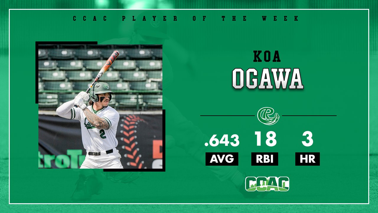 Ogawa Named CCAC Player Of Week After Monstrous Week