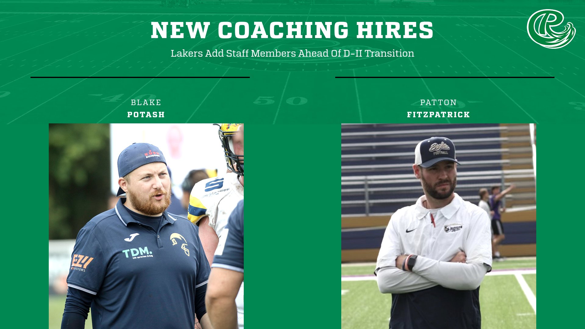 Lakers Welcome Fitzpatrick, Potash To Football Staff