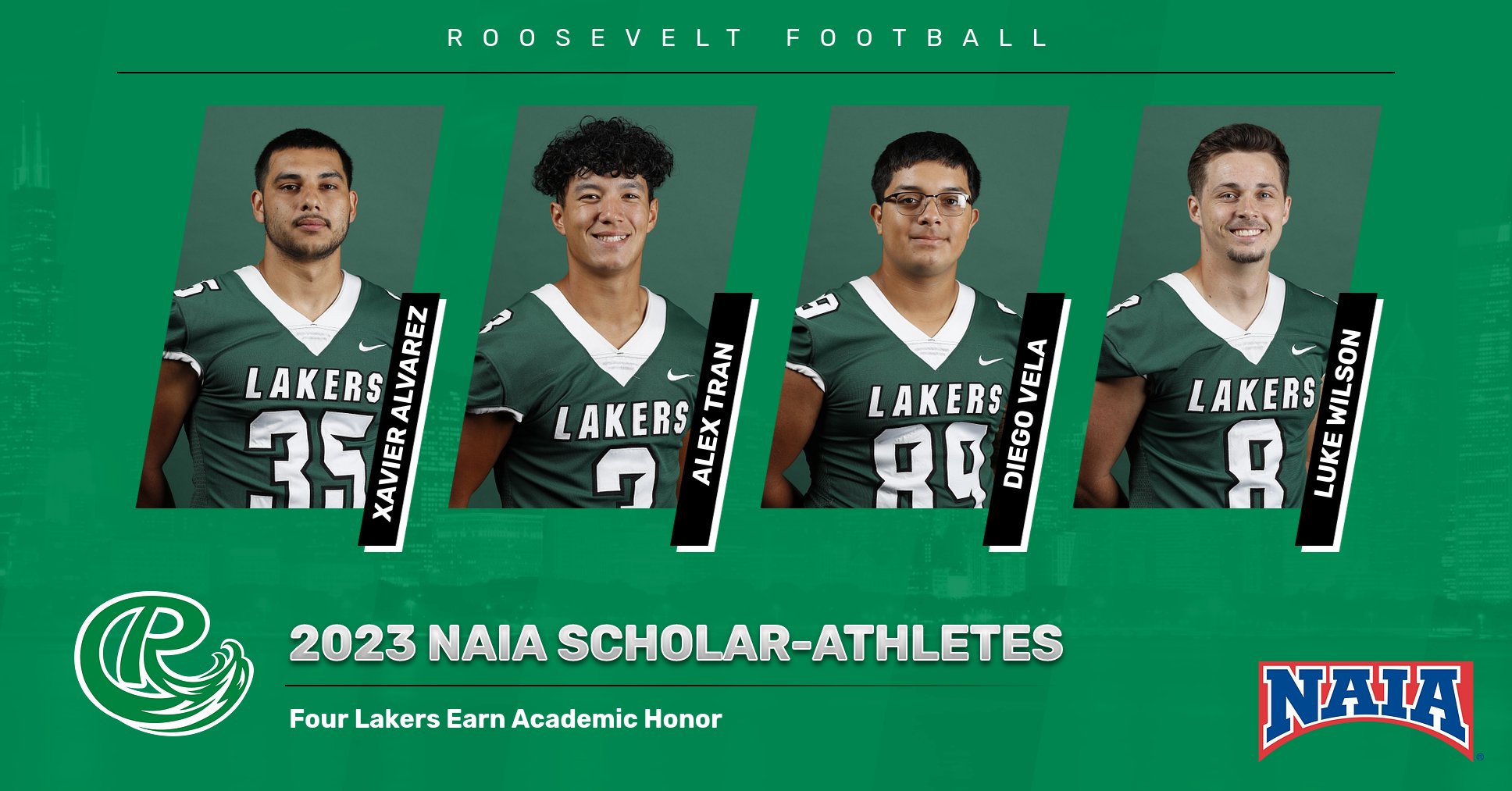 Four Lakers Recognized As NAIA Scholar-Athletes In Football