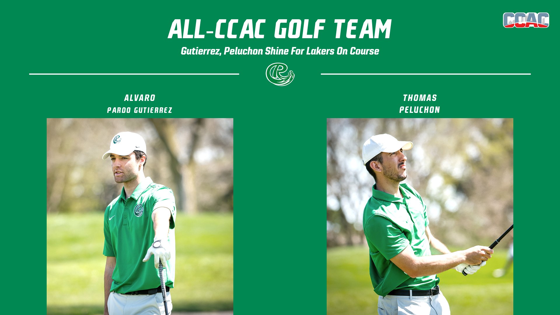 Gutierrez, Peluchon Named To All-CCAC Golf Teams