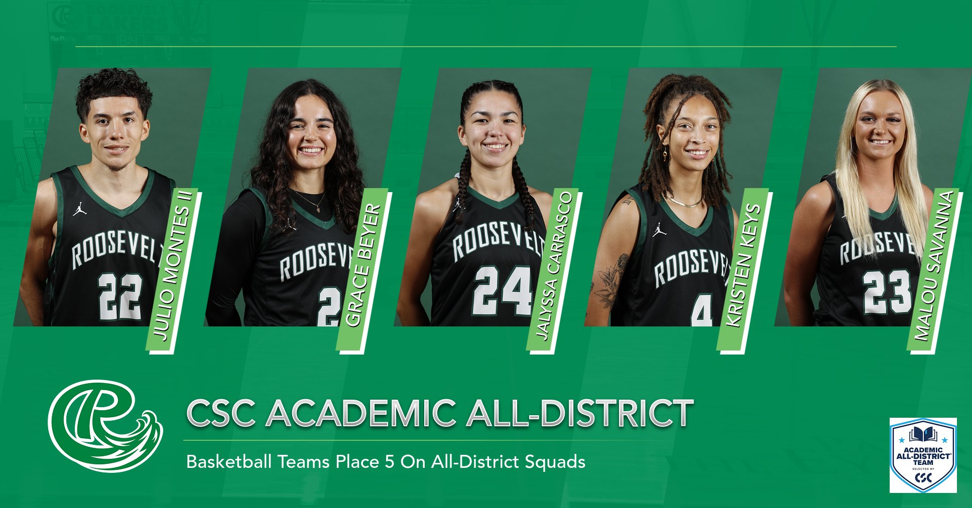 Lakers Place Five On Basketball Academic All-District Teams